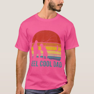 T-shirt Mens Retro Vintage Reel Cool Dad Fishing Daddy Pap