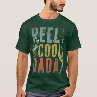 T-shirt Mens Retro Vintage Reel Cool Dada Pêche Pères 