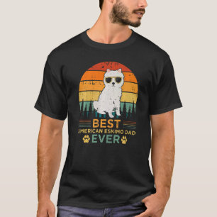 T-shirt Mens Retro Vintage Sunset Best American Eskimo Pap