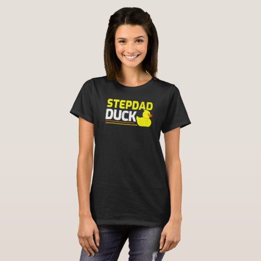 T-shirt Mens Rubber Duckling Canard Stepdad Duck Père (Devant entier)