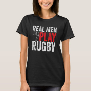 T-shirt Mens Rugby Sports Rugbys Real Men Jouer au rugby