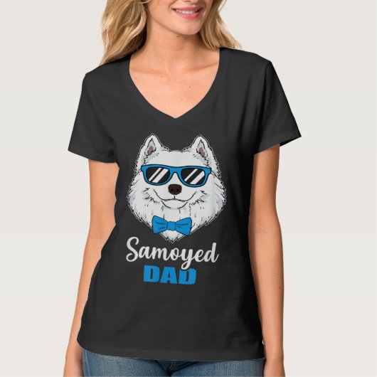 T-shirt Mens Samoyed Dad Idea Proud Dog Owner (Devant)