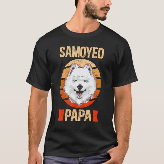 T-shirt Mens Samoyed Papa Samoyeds Dog Owner Samoyed (Devant)