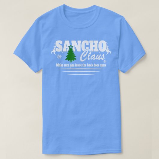T-shirt Mens Sancho Claus Noël drôle (Design devant)