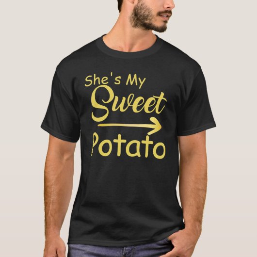 T-shirt Mens She's My Sweet Potato I Yam Matching Couple A (Devant)