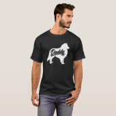 T-shirt Mens Shetland Sheepdog Daddy Papa Pères De Shetl (Devant entier)