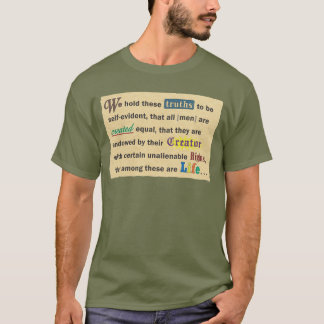 T-shirt Men's shirts with a declaration.