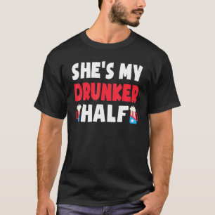T-shirt Mens Shop My Drunker Demi-4 Juillet Boire Couple
