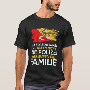 T-shirt Mens Sicile Famille Sicilienne Sicilien