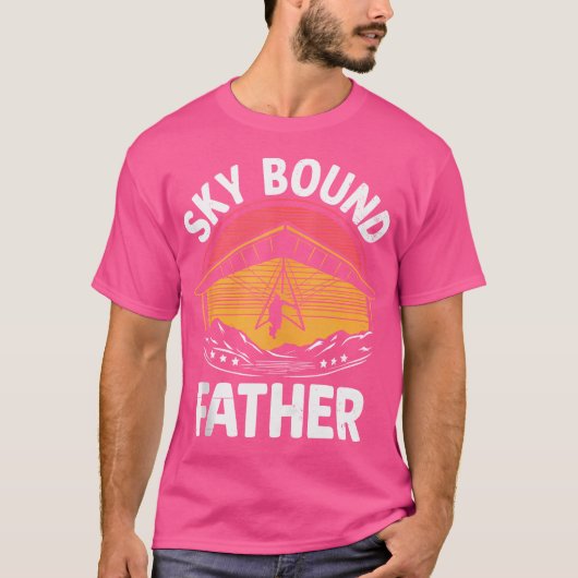T-shirt Mens Sky Bound Father Hang Gliding Hang Glider Pil (Devant)
