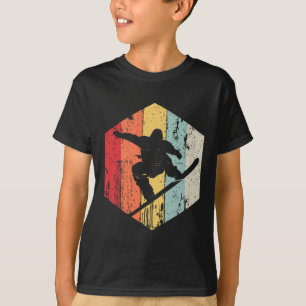 T-shirt Mens Snowboard Style Rétro Snowboardeur