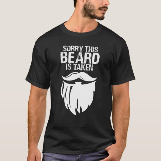 T-shirt Mens Sorry This Beard Is Taken Valentines Day  3 (Devant)