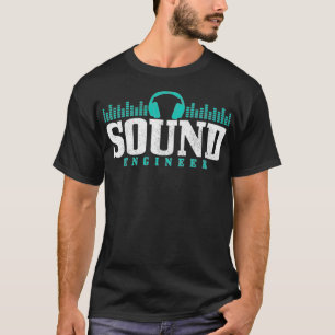 T-shirt Mens Sound Engineers Casques Audio Sound Guy Tec