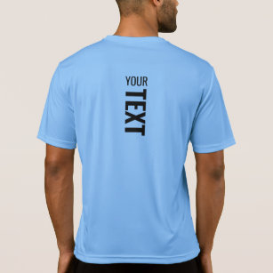 T-shirt Mens Sport Activewear Back Imprimer Carolina Blue