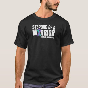T-shirt Mens Stepdad D'Un Guerrier Prévention Du Suicide C