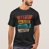 T-shirt Mens Stormchaser Manger Sleep Chase Tornados Storm (Devant)