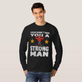T-shirt Mens Strongman vegan doesnt make you strong man bo (Devant entier)