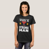 T-shirt Mens Strongman vegan doesnt make you strong man bo (Devant entier)