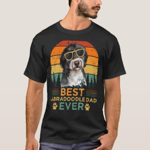 T-shirt Mens Style Rétro Meilleur Labradoodle Papa Jamais