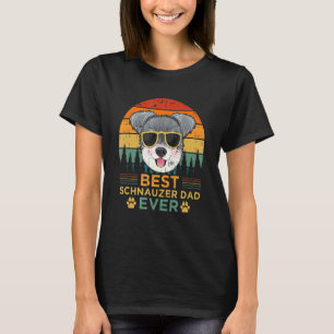 T-shirt Mens Style Rétro Meilleur Schnauzer Papa Jamais Pè