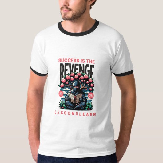 T-SHIRT MEN'S SUCCESS REVENGE LESSONS LEARN RINGER TEE (Devant)