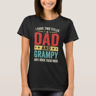 T-shirt Mens Super J'Ai Deux Titres Papa Et Grampy Fath
