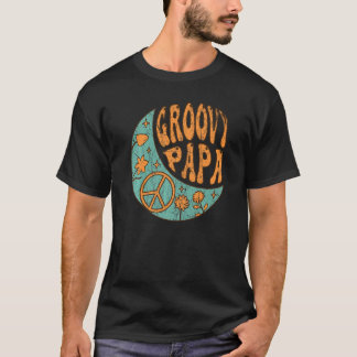 T-shirt Mens Super Papa les années 70 Nostalgie esthétique