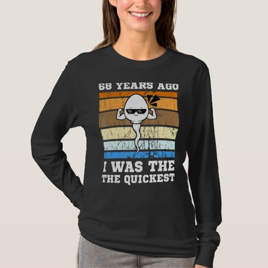 T-shirt Mens Swimmer Le Plus Rapide Il Y A 68 Ans Sperm Le (Devant)