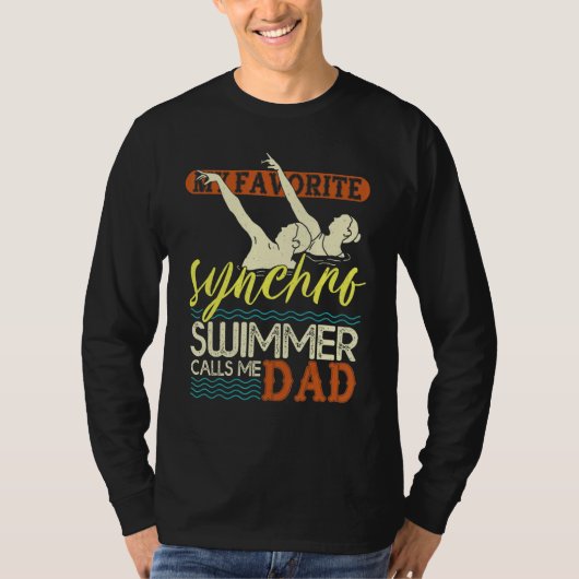 T-shirt Mens Synchronized Swimming Dad Favorite Synchro Sw (Devant)