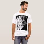 T-shirt Mens T Shirts Pop Art Modèle Animaux Leopard (Devant entier)