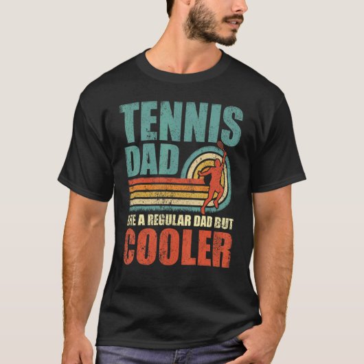 T-shirt Mens Tennis Papa Comme Un Père Régulier Mais Glaci (Devant)