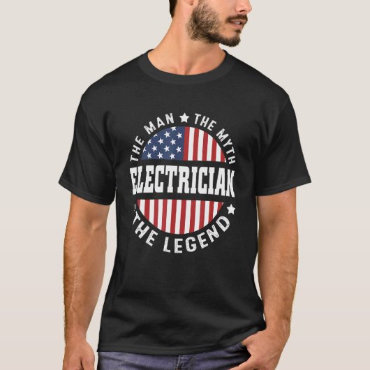 T-shirt Mens The Man The Myth And The Legend Electrician U (Devant)