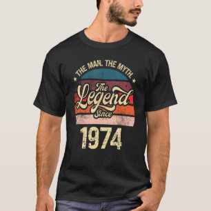 T-shirt Mens The Man The Myth The Legend Depuis 1974 Anniv