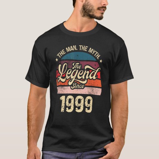 T-shirt Mens The Man The Myth The Legend Depuis 1999 Birth (Devant)