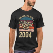 T-shirt Mens The Man The Myth The Legend Depuis 2004 Anniv (Devant)