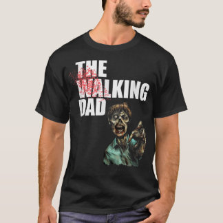 T-shirt Mens The Walking Papa Fête des pères Cadeau Horror