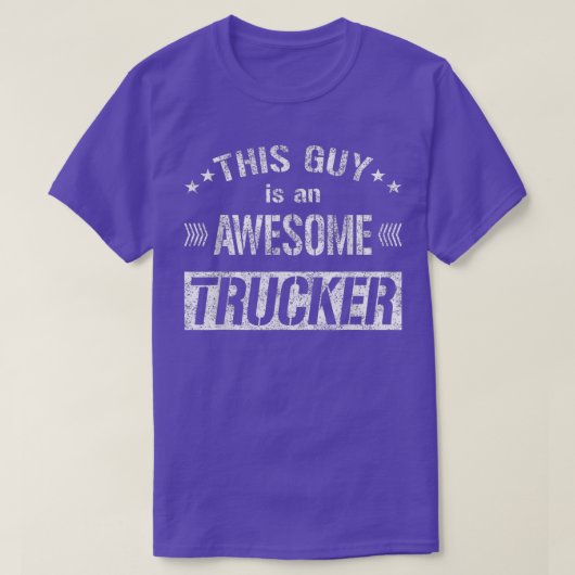 T-shirt Mens This Guy Is An Awesome Trucker  (Design devant)