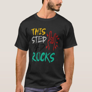 T-shirt Mens This Step Papa Rocks Fête des pères Step Père