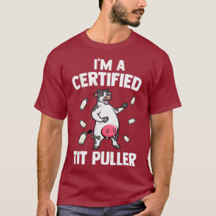 T-shirt Mens Tit Puller Vache Militant Agriculture Animaux