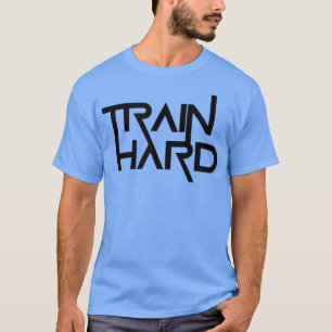 T-shirt Mens TRAIN HARD Gym Fitness Workout Bodybuilding M