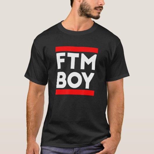 T-shirt Mens Trans Boy Ftm Design (Devant)