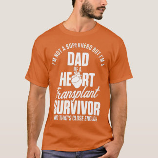 T-shirt Mens Transplant de coeur Bénéficiaire Papa Hero Ch
