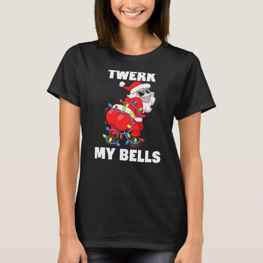 T-shirt Mens Twerk My Bells Christmas Tree Lights Twererer (Devant)