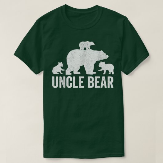 T-shirt Mens Uncle Bear Fathers Day Shirts, Funny Three Cu (Design devant)