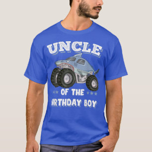 T-shirt Mens Uncle Of The Birthday Boy Fathers Monster Tru