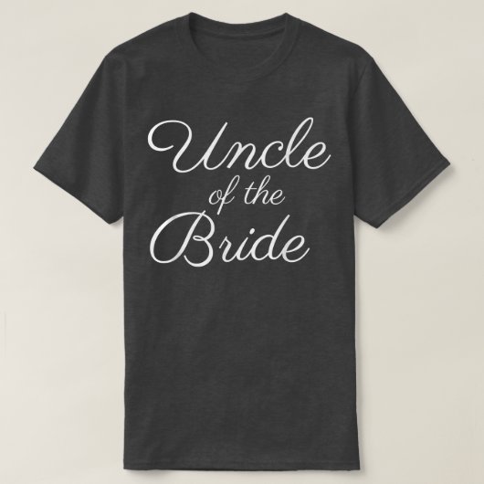T-shirt Mens Uncle of the Bride , White Script Font, Weddi (Design devant)