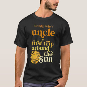 T-shirt Mens Uncle Premier Voyage Autour Du Boho D'Anniver