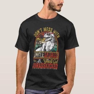 T-shirt Mens Uncle Rex Saurus Fête des pères Noël Dino