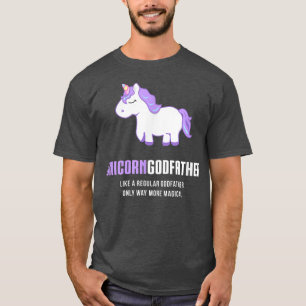 T-shirt Mens Unicorn Parrain, Drôle mignon cadeau magique