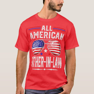 T-shirt Mens US Fête des pères Drapeau Tous le PèreInLaw a
